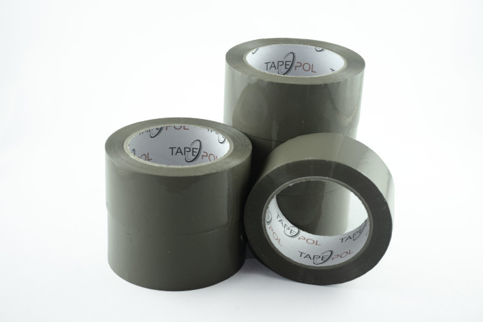 Tapepol - Brązowa taśma klejąca  pakowa Bopp Super mocna, akrylowa taśma pakowa 45 mic*48mm*100m